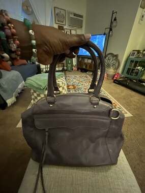 Rebecca Minkoff Purple Leather Satchel Handbag